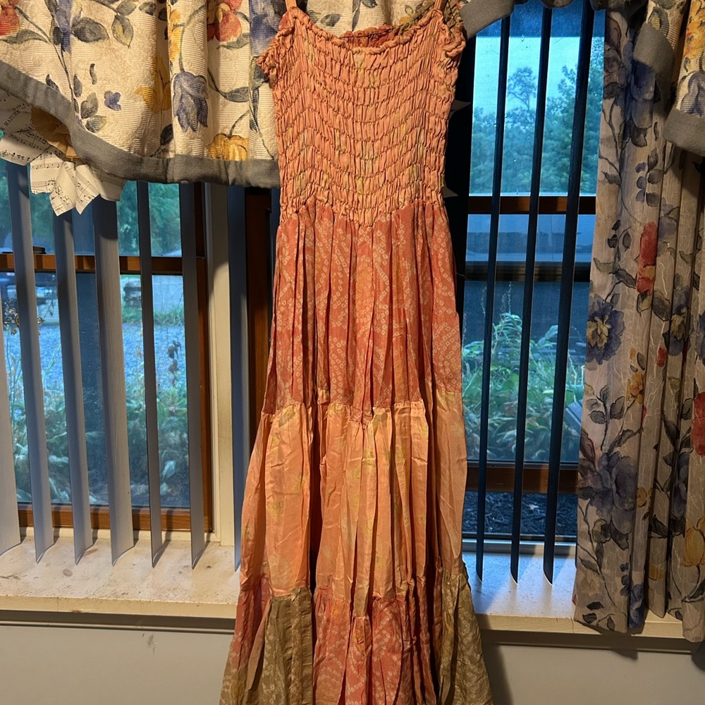 Multi-colored summer beach dress